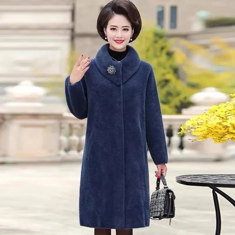Imitation Mink Cashmere Coat , Long Woolen Overcoat, Female Wool Coats, Middle-aged Mother Clothes, Fall and Winter Clothes
Imitation Mink Cashmere Coat , Long Woolen Overcoat, Female Wool Coats, Middle-aged Mother Clothes, Fall and Winter Clothes