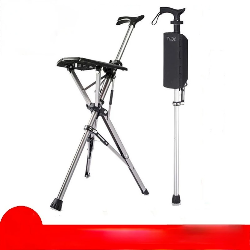 Folding Crutch Chair Elderly Hand Stool Light and Portable Delta Chair Can Sit Non-Slip Walking Stick
Folding Crutch Chair Elderly Hand Stool Light and Portable Delta Chair Can Sit Non-Slip Walking Stick