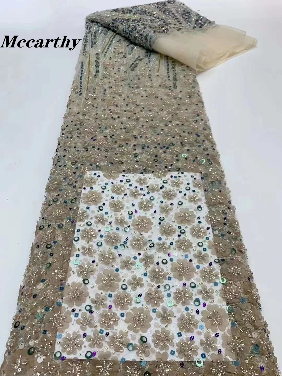 

Африканская кружевная ткань с вышивкой 5 ярдов, нигерийская кружевная ткань 2024, высококачественные кружева, тюль для жениха, французское кружево для мечты