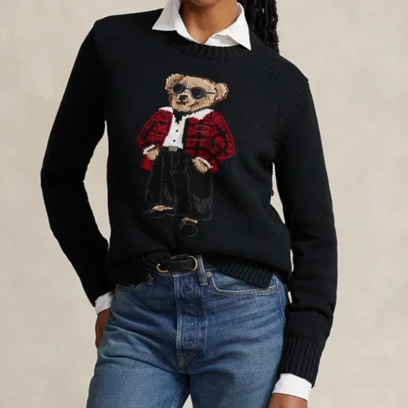 New Fall-Winter 2024 RL Bear 100% Cotton Sweater Women's Pullover Trendy Casual Knit Crew Neck Pullover
New Fall-Winter 2024 RL Bear 100% Cotton Sweater Women's Pullover Trendy Casual Knit Crew Neck Pullover