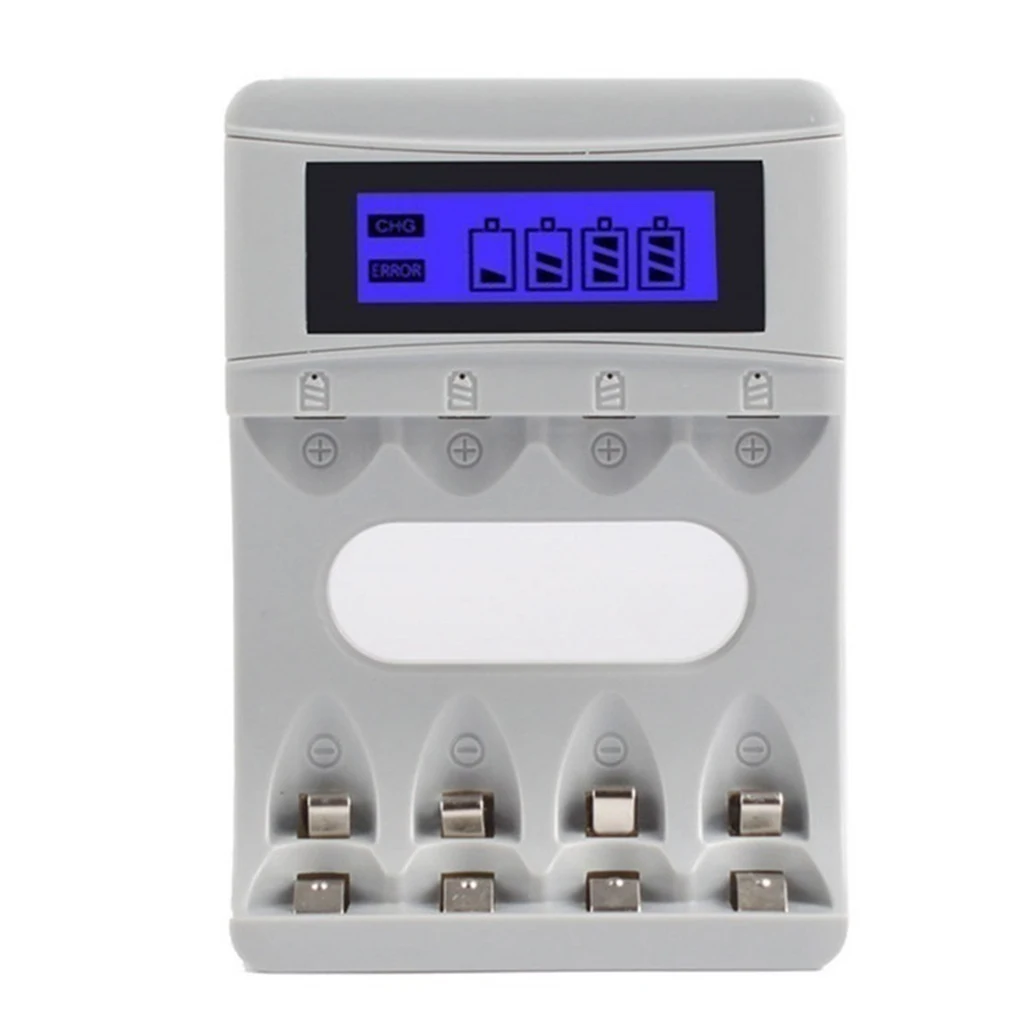 

USB 4 Slots LED Display Battery Charger AA AAA Universal Rechargeable Battery Charge Adapter Batteries Charging