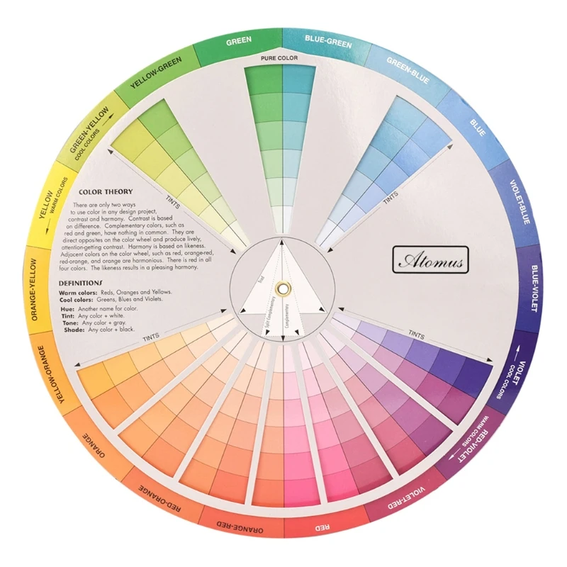 New Paper Card Design Color Mixing Wheel Chart Guidance Round Central Circle Rotates Pigment
New Paper Card Design Color Mixing Wheel Chart Guidance Round Central Circle Rotates Pigment