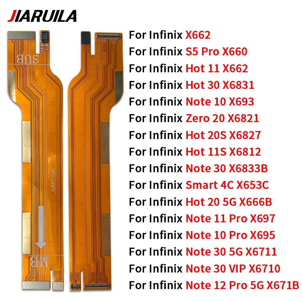 

10 Pcs Main Board Motherboard Connector Board Flex Cable For Infinix Hot 11 11s 20 20S 30 Note 10 Pro 11 Pro 12 30