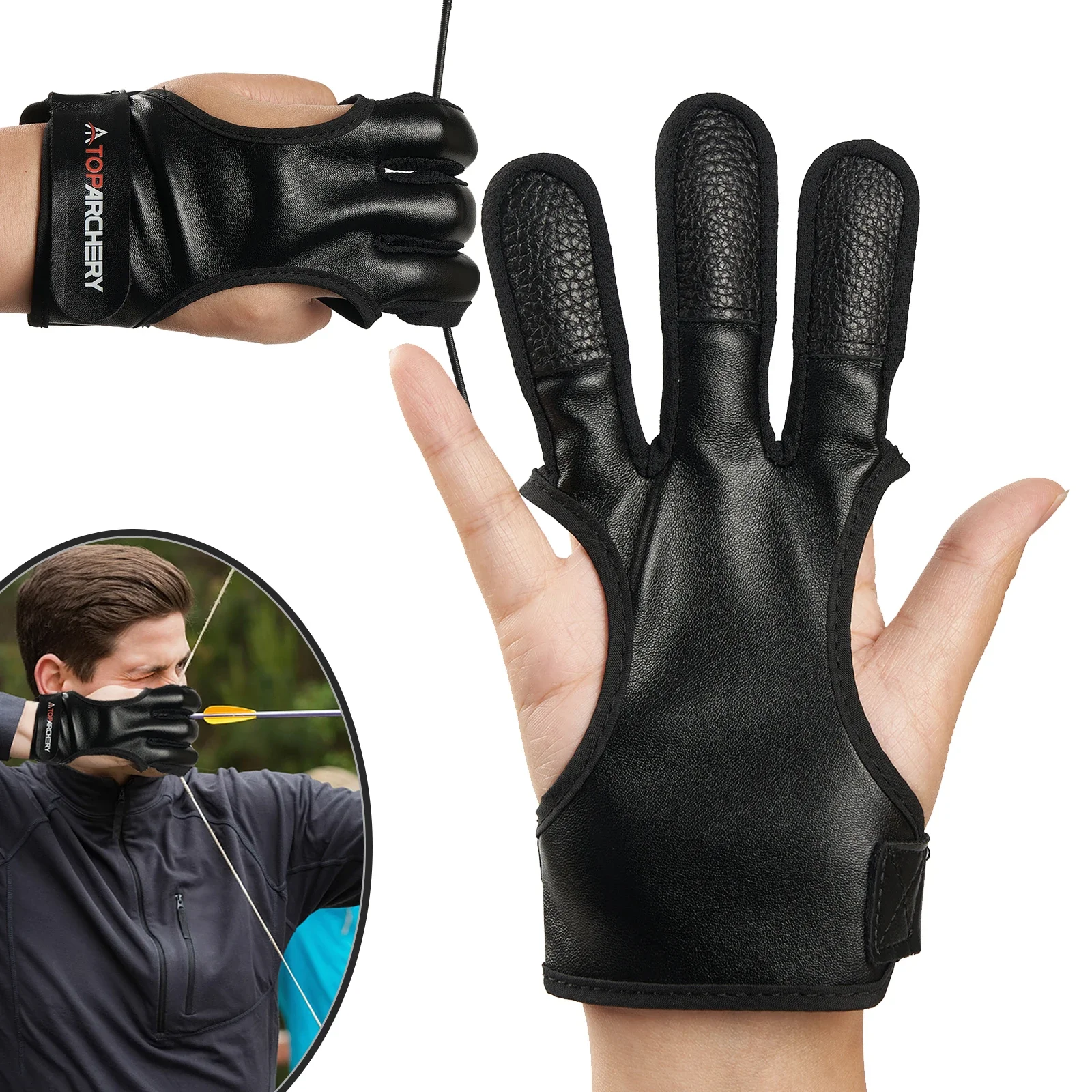 Toparchery Archery Armguard Black PU Finger Glove Outdoor Hunting Shooting Bow Arrows Accessories
Toparchery Archery Armguard Black PU Finger Glove Outdoor Hunting Shooting Bow Arrows Accessories