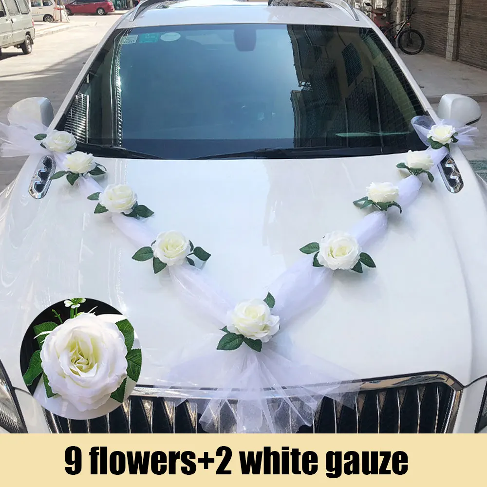 High-end White Rose Artificial Flower Wedding Car Bridal Decorations Door Handle Ribbons Silk Flower Festival Banquet Home Decor
High-end White Rose Artificial Flower Wedding Car Bridal Decorations Door Handle Ribbons Silk Flower Festival Banquet Home Decor