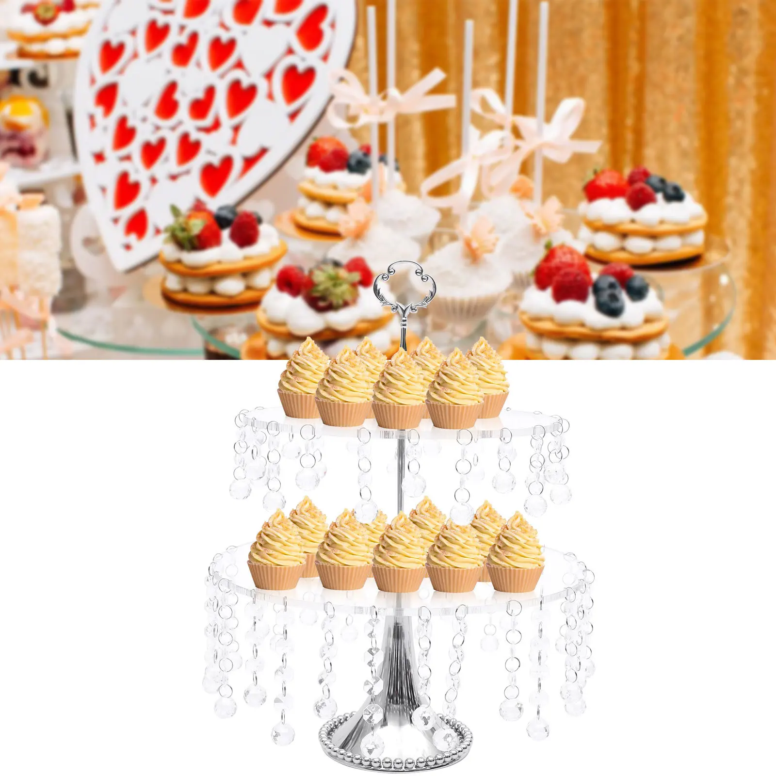 4PCS Round Cake Display Stands for Wedding Birthday Party Dessert Cupcake Holder Dessert Cupcake Pedestal/Display/Plate
4PCS Round Cake Display Stands for Wedding Birthday Party Dessert Cupcake Holder Dessert Cupcake Pedestal/Display/Plate