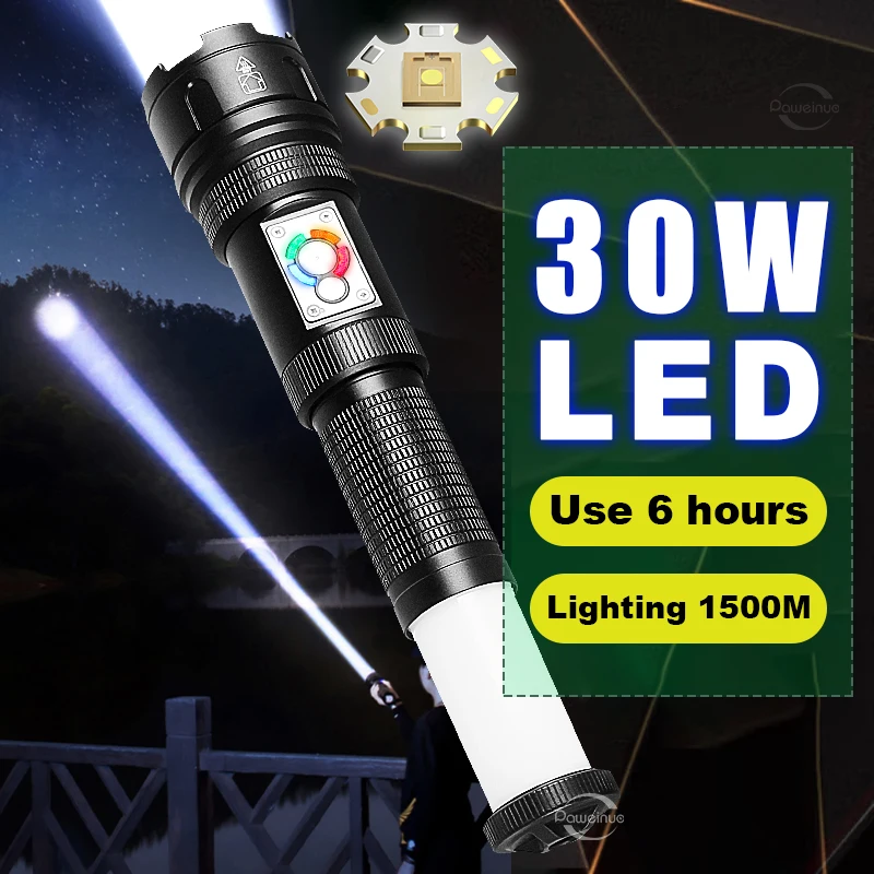 High Power LED Flashlights Self Defense Camping Lanterna EDC Type-C Fast Charge Ultra Powerful Torch Zoom Long Shot Lantern
High Power LED Flashlights Self Defense Camping Lanterna EDC Type-C Fast Charge Ultra Powerful Torch Zoom Long Shot Lantern