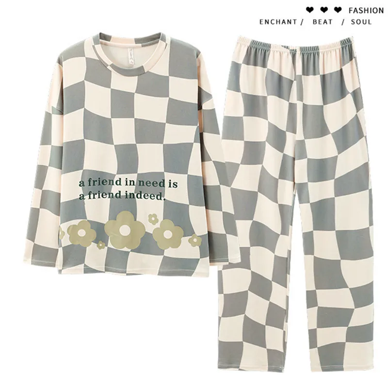 Cartoon Cute Women's Pajamas Set Casual Student Nightwear Long Sleeve Spring Autumn Home Clothing Cotton Pijamas Female Suit
Cartoon Cute Women's Pajamas Set Casual Student Nightwear Long Sleeve Spring Autumn Home Clothing Cotton Pijamas Female Suit