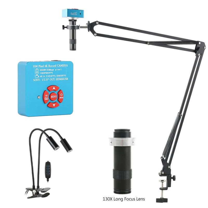 55MP, 48MP, 4K, 1080P, HDMI, USB Video Microscope Camera 1-130X Infinitely Far C Mount Lens LED Light for Digital Image Acquisition 5 Mallzona S5a2e09c63a534866add98e3e2f2a32beG 55MP, 48MP, 4K, 1080P, HDMI, USB Video Microscope Camera 1-130X Infinitely Far C Mount Lens LED Light for Digital Image Acquisition Mallzona