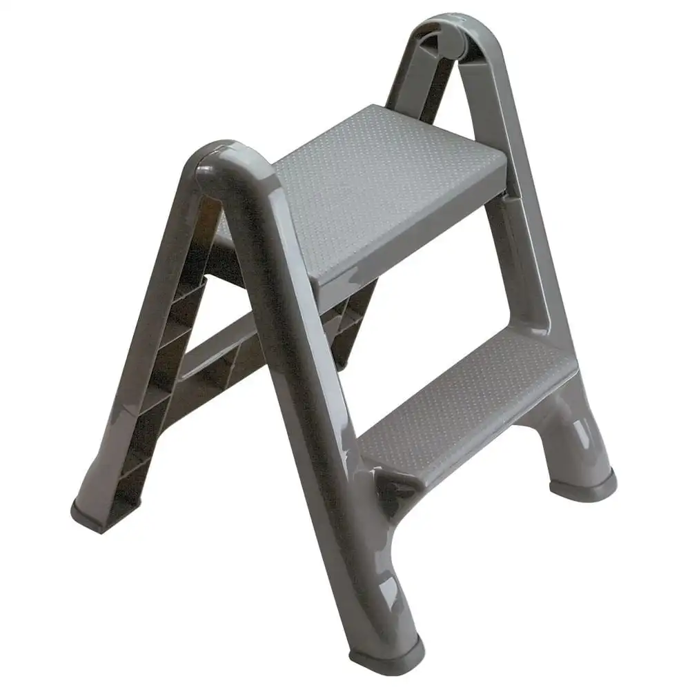 Rubbermaid 2 Step Slip Resistant Folding Plastic Stepstool with Foot Pads, Grey ladder for home
Rubbermaid 2 Step Slip Resistant Folding Plastic Stepstool with Foot Pads, Grey ladder for home