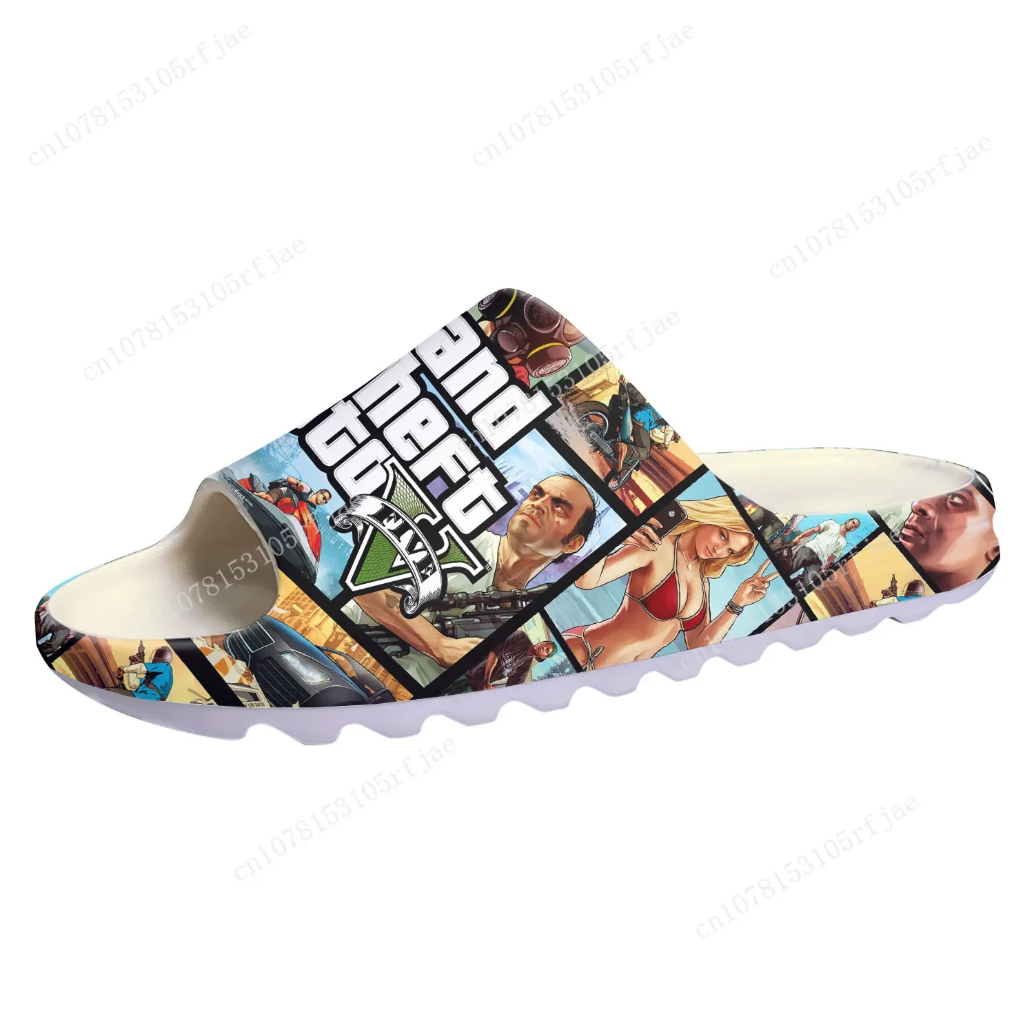Grand Theft Auto V 5 Soft Sole Sllipers GTA Five Mens Womens Teenager Home Clogs Custom Game Step In Water Shoes on Shit Sandals
Grand Theft Auto V 5 Soft Sole Sllipers GTA Five Mens Womens Teenager Home Clogs Custom Game Step In Water Shoes on Shit Sandals