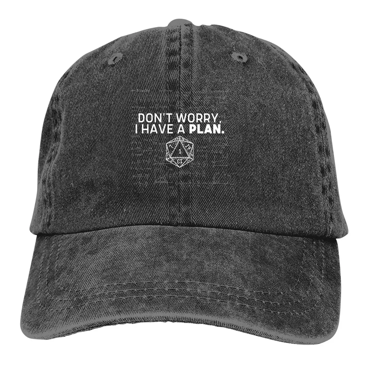 

Washed Men's Baseball Cap I Have A Plan Mathematics Equation Trucker Snapback Cowboy Caps Dad Hat DnD Game Golf Hats
