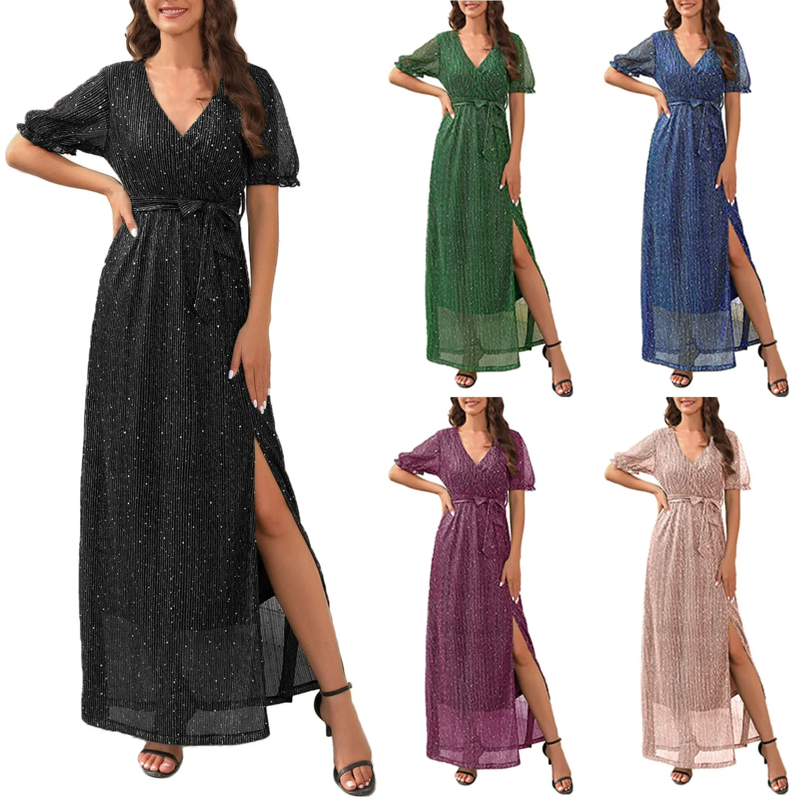 Women Sexy Sequin Dresses V Neck Mesh Short Sleeve Bodycon Dress 2024 Trendy Party Beach Cocktail Evening Formal Dress
Women Sexy Sequin Dresses V Neck Mesh Short Sleeve Bodycon Dress 2024 Trendy Party Beach Cocktail Evening Formal Dress