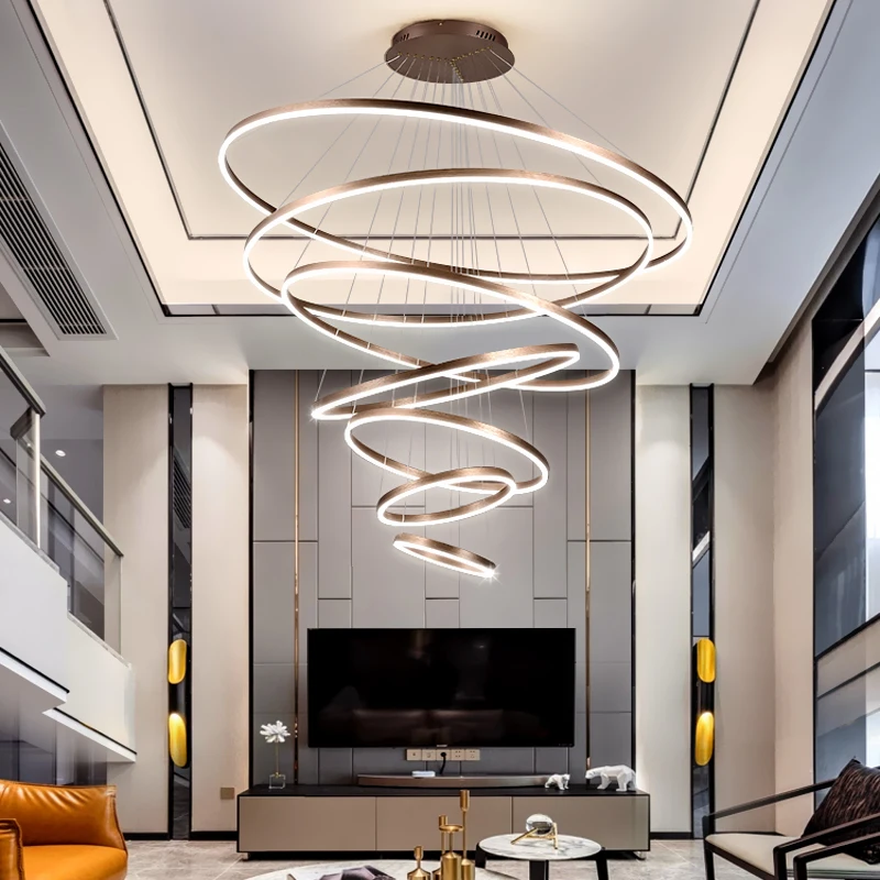 Modern Round Led Pendant Chandelier for Villa Hall Living Room Bedroom Ring Hanging Lamp Indoor Stair Decor Lighting Fixture
Modern Round Led Pendant Chandelier for Villa Hall Living Room Bedroom Ring Hanging Lamp Indoor Stair Decor Lighting Fixture