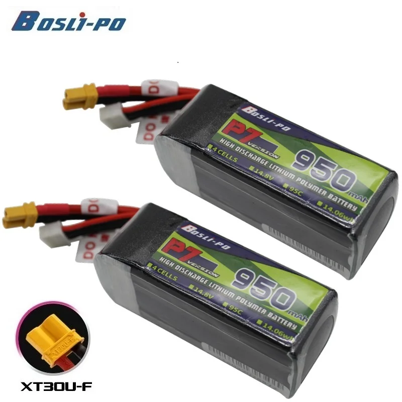 95C 14,8 V 950mAh 4S LiPo аккумулятор для радиоуправляемого вертолета квадрокоптера FPV гоночного дрона запчасти с разъемом XT30 перезаряжаемая батарея 2 шт.
95C 14,8 V 950mAh 4S LiPo аккумулятор для радиоуправляемого вертолета квадрокоптера FPV гоночного дрона запчасти с разъемом XT30 перезаряжаемая батарея 2 шт.