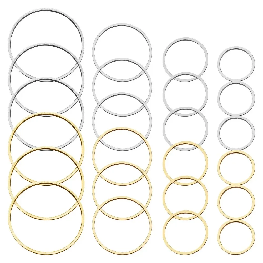 

80pcs Earrings Beading Hoop Earring Finding Round Earring Circle Round Beading Hoop Open Copper Pendant Frame for Jewelry Making