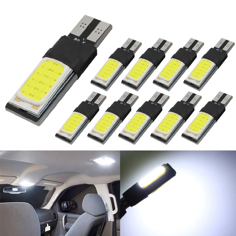 2/10 PCS T10 W5W LED Signal Bulbs COB 12V Canbus 7500K White Car Interior Dome Reading Lamps Wedge Side License Plate Trunk Lamp
2/10 PCS T10 W5W LED Signal Bulbs COB 12V Canbus 7500K White Car Interior Dome Reading Lamps Wedge Side License Plate Trunk Lamp