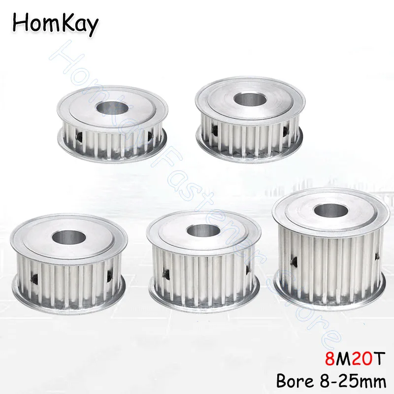 8M Timing Pulley Bore 8 10 12 12.7 14 - 25mm 20 Tooth Synchronous Wheels CNC 3D Printer Accessories Parts for Belt width 15-30mm
8M Timing Pulley Bore 8 10 12 12.7 14 - 25mm 20 Tooth Synchronous Wheels CNC 3D Printer Accessories Parts for Belt width 15-30mm