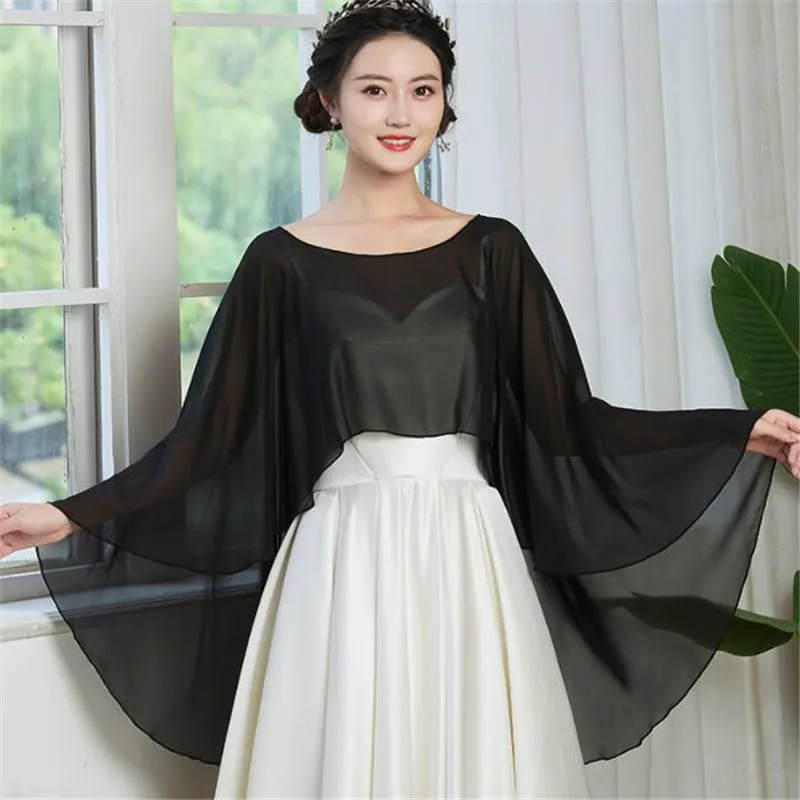Women Ladies Wedding Bolero Soft Lightweight Chiffon Bridal Shawl Elegant Long Formal Shrug Female Party Cape White Black Red
Women Ladies Wedding Bolero Soft Lightweight Chiffon Bridal Shawl Elegant Long Formal Shrug Female Party Cape White Black Red