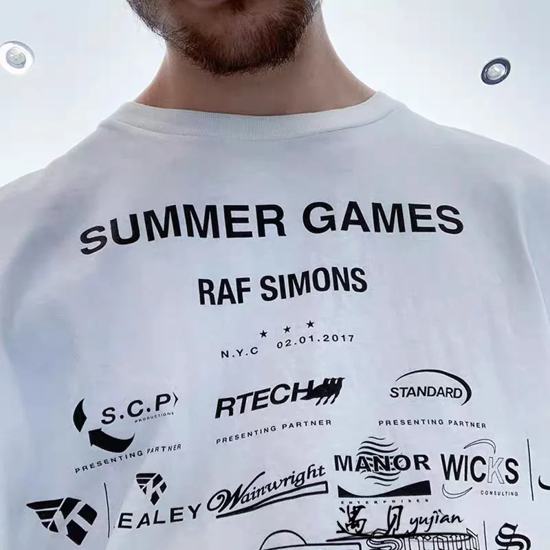 Raf Simons New Summer Monogrammed 1:1 High Quality Cotton Short Sleeve T-Shirt 
Raf Simons New Summer Monogrammed 1:1 High Quality Cotton Short Sleeve T-Shirt