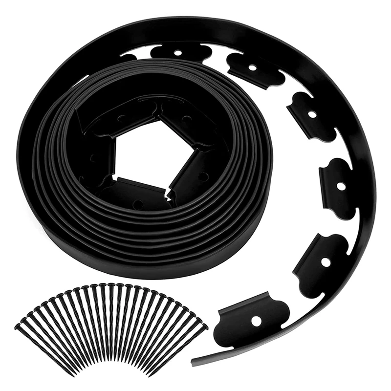 Landscape Edging,16.4FT Garden Edging With 15 Edging Stakes, Rubber Landscaping Edging For Yard Edging Borders Black
Landscape Edging,16.4FT Garden Edging With 15 Edging Stakes, Rubber Landscaping Edging For Yard Edging Borders Black