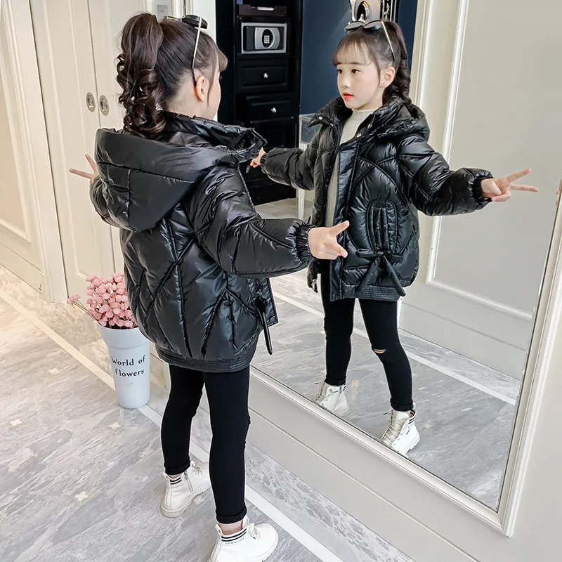 Winter Down Cotton Jacket for Girls Wednesday Costumes Big Kids Warm Zipper Hooded Outerwear Imitation Leather Coats Send Socks
Winter Down Cotton Jacket for Girls Wednesday Costumes Big Kids Warm Zipper Hooded Outerwear Imitation Leather Coats Send Socks