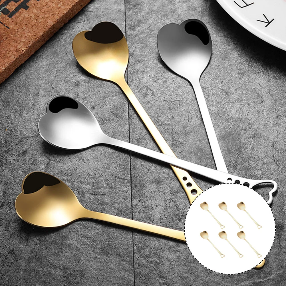 Cabilock Sundae Spoon Set 6 Heart Shaped Spoons Ice Cream Dessert Heart Spoon Stainless Steel Tea Spoons Stirring Spoon
Cabilock Sundae Spoon Set 6 Heart Shaped Spoons Ice Cream Dessert Heart Spoon Stainless Steel Tea Spoons Stirring Spoon
