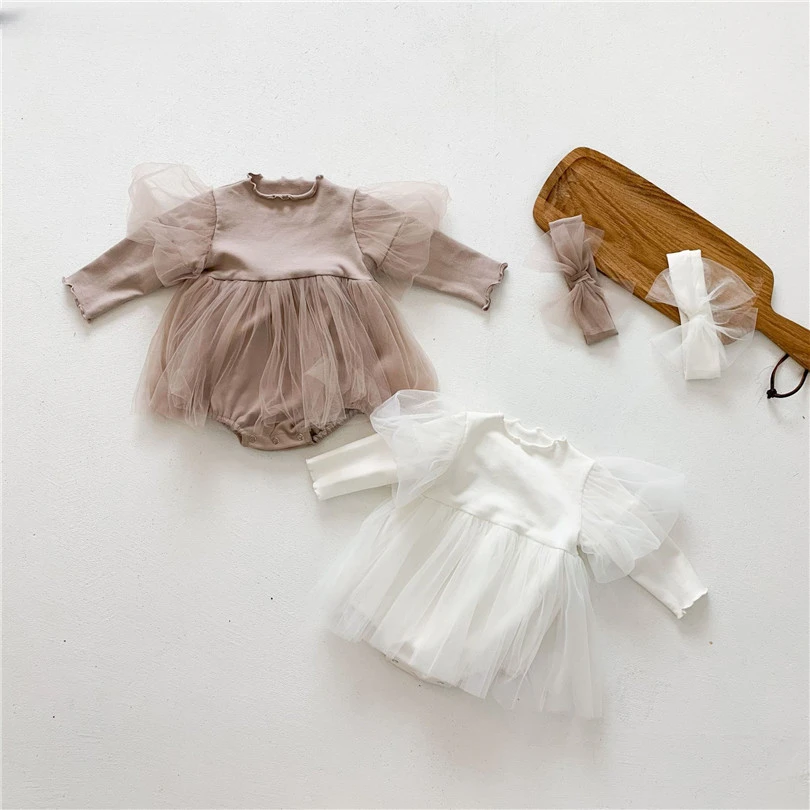 

Princess Baby Dress Newborn Infant Toddler Girls Dress Spring Long Sleeve Tutu 1st Birthday Party Baptism Dresses For Girl