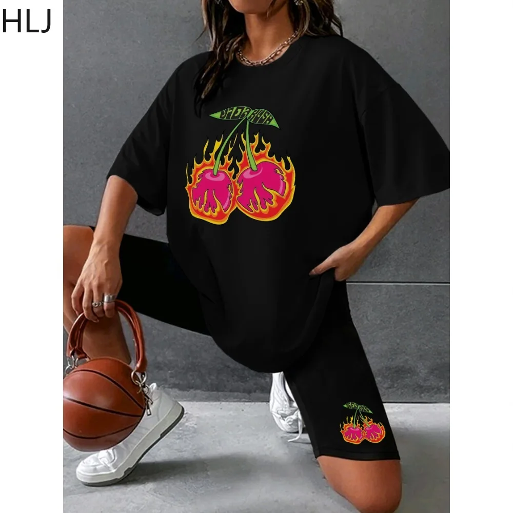 HLJ Cute Letter Print Two Piece Set Women Outfits Short Sleeve Loose Tshirt + Biker Shorts Sporty Casual Tracksuits Active Wear
HLJ Cute Letter Print Two Piece Set Women Outfits Short Sleeve Loose Tshirt + Biker Shorts Sporty Casual Tracksuits Active Wear