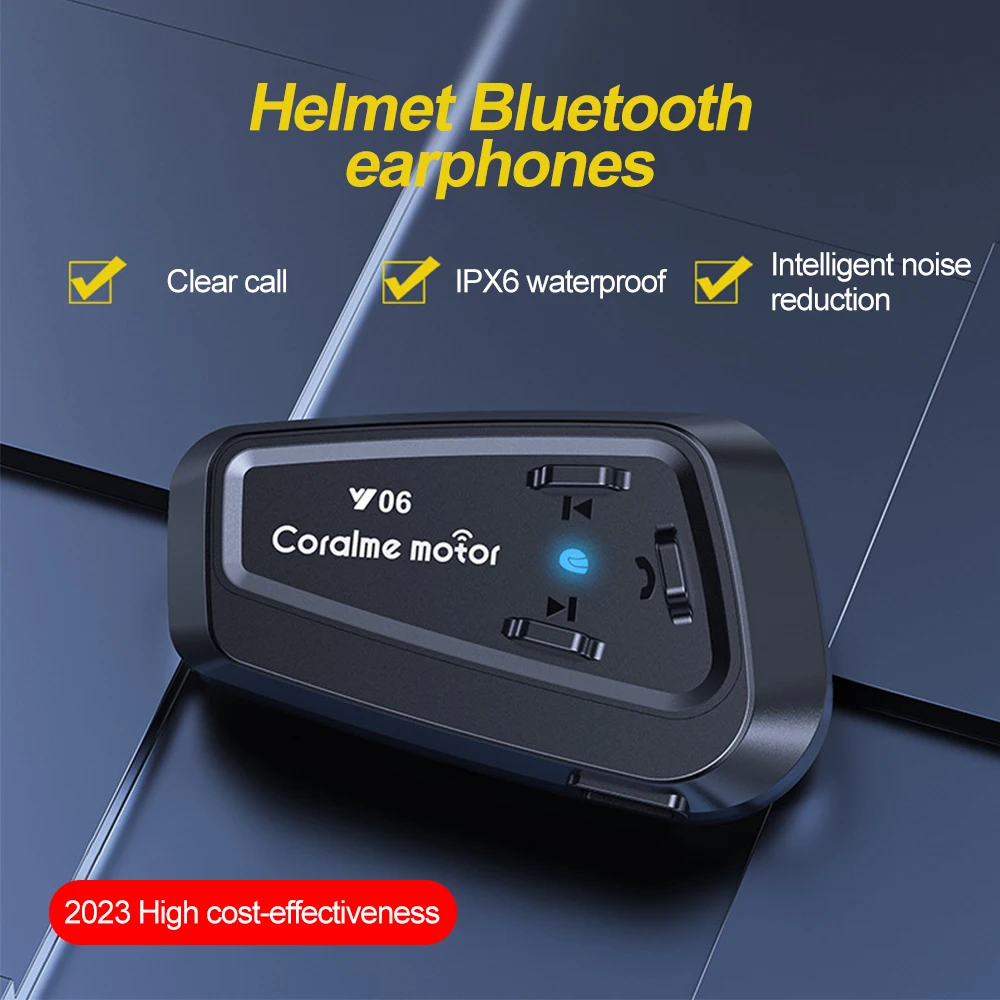 

Y06 Motorcycle Helmet Headset Bluetooth 5.3 Auto Answer Headphones Handsfree Call Kit Wireless Stereo Moto Earphone Waterproof