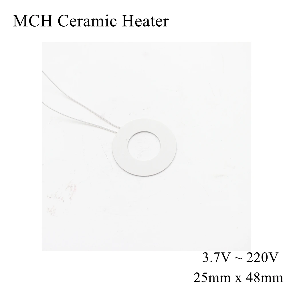 Concentric Circles 25mm x 48mm 5V 12V 24V MCH High Temperature Ceramic Heater Round Alumina Electric Heating Element HTCC Metal
Concentric Circles 25mm x 48mm 5V 12V 24V MCH High Temperature Ceramic Heater Round Alumina Electric Heating Element HTCC Metal