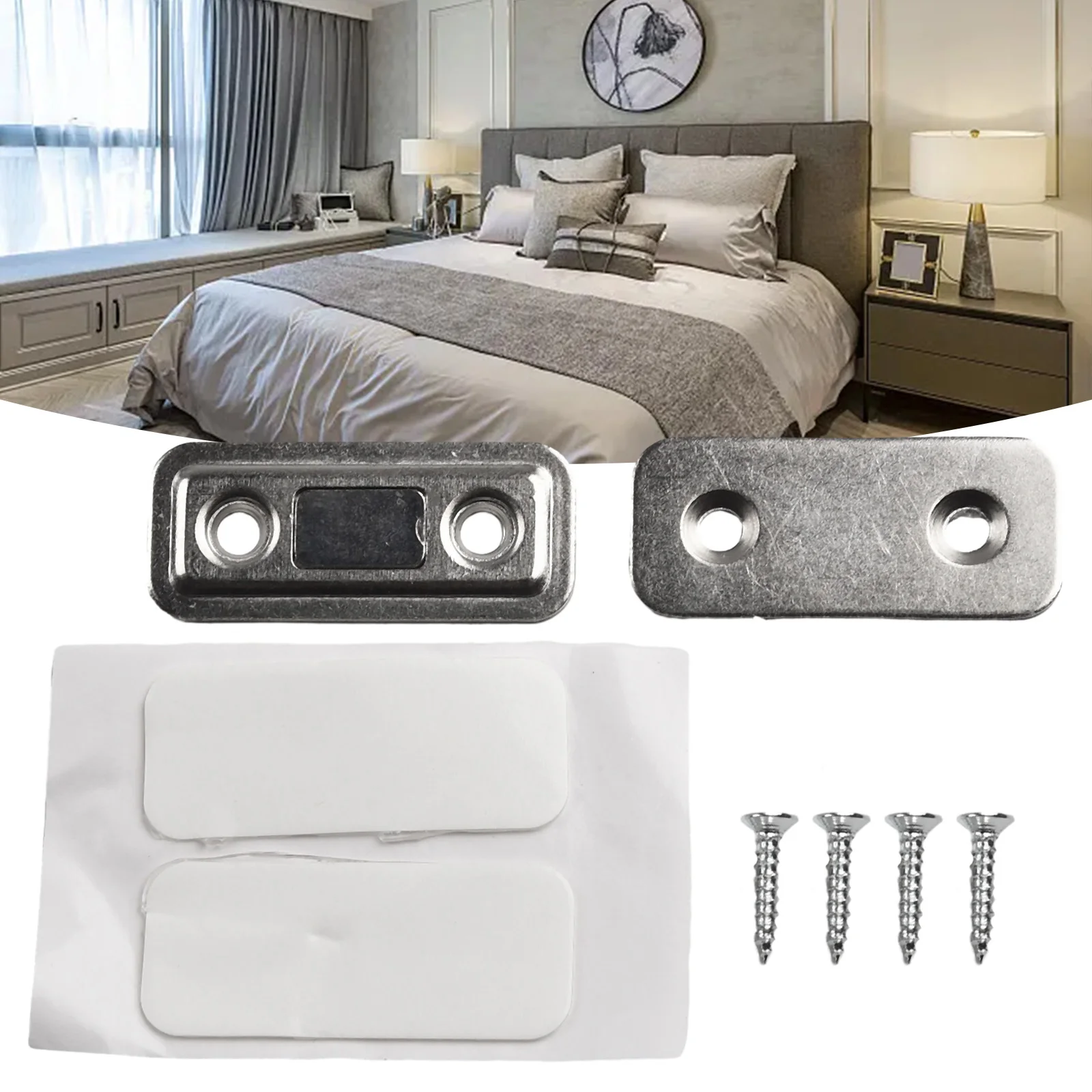 1set Magnetic Cabinet Catches With Screw & Adhesive Invisible Cold-Rolled Steel Door Closer For Wardrobe Drawers Door Stop
1set Magnetic Cabinet Catches With Screw & Adhesive Invisible Cold-Rolled Steel Door Closer For Wardrobe Drawers Door Stop