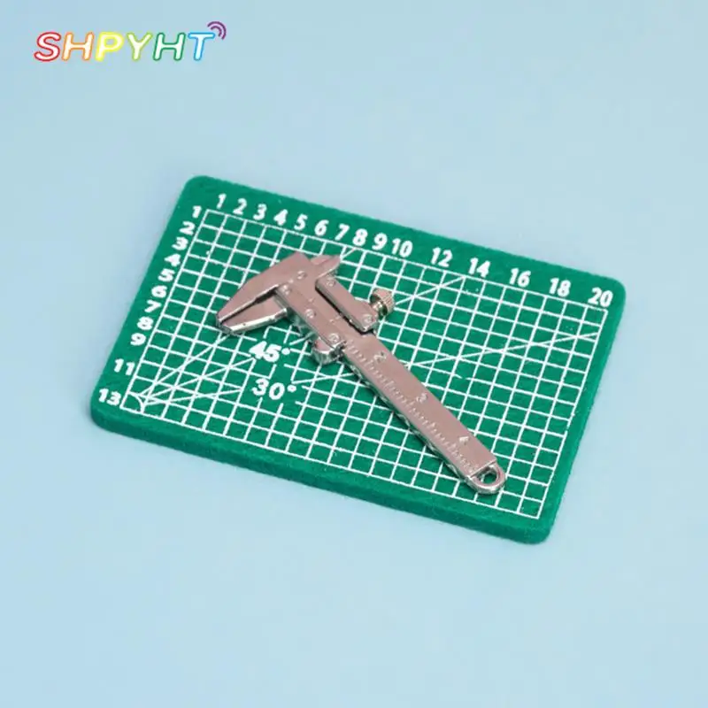 

1:12 Dollhouse Miniature Home Decor Play House Toy Cutting Mat Vernier Caliper Set Model accessories