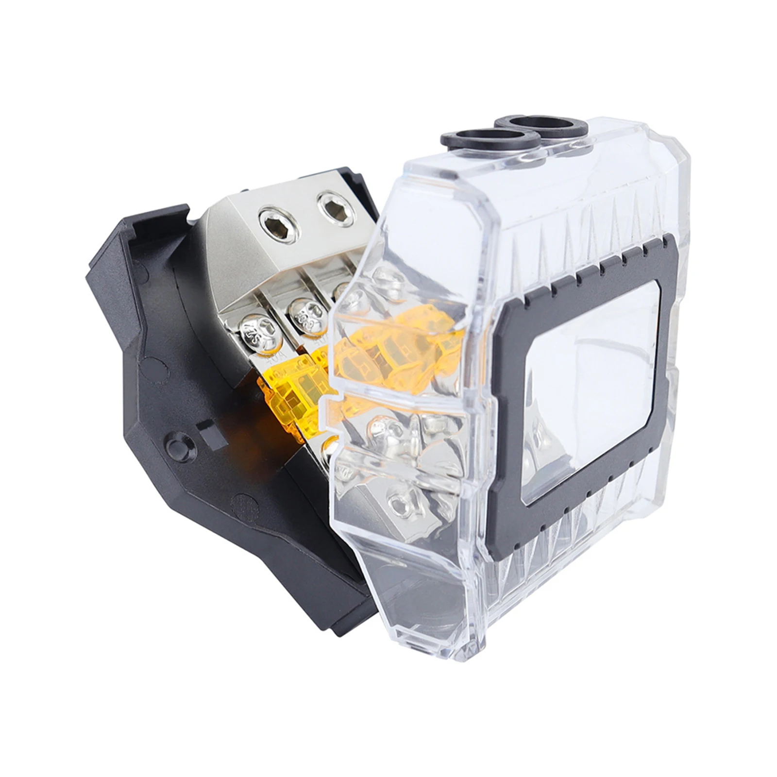 For Marine Applications 4Way Distribution Block High Performance Fuse Block High-temperature Polycarbonate Base
For Marine Applications 4Way Distribution Block High Performance Fuse Block High-temperature Polycarbonate Base