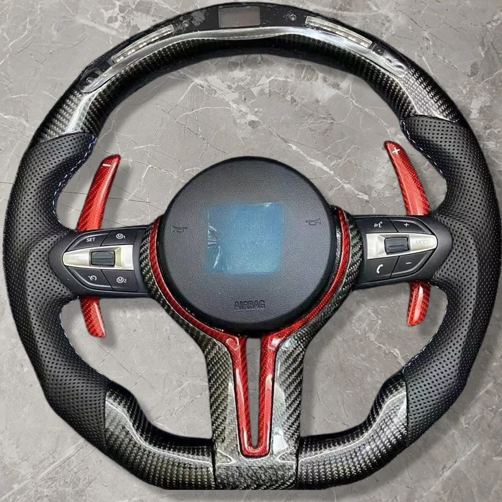 Автомобильное рулевое колесо из углеродного волокна, модель для BMW F30, F10, F11, F31, F20, F21, F22, F15, F16, F35, F36, F32, F80, M3, M6, автомобильные аксессуары
Автомобильное рулевое колесо из углеродного волокна, модель для BMW F30, F10, F11, F31, F20, F21, F22, F15, F16, F35, F36, F32, F80, M3, M6, автомобильные аксессуары