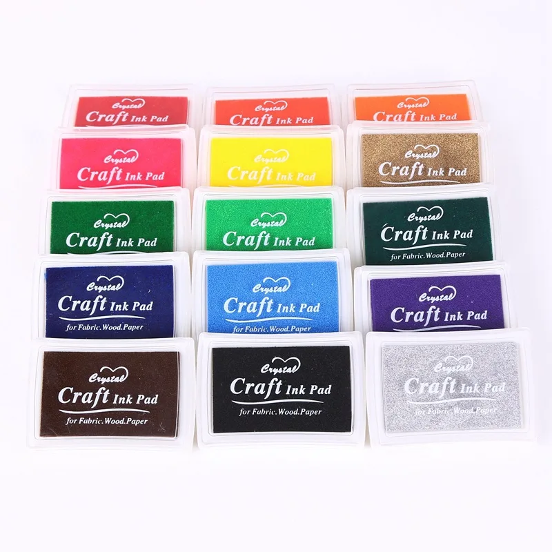 15 Colors Inkpad Handmade DIY Craft Oil Based Ink Pad for Fabric Wood Paper Scrapbooking Ink pad Finger Painting journal stamp
15 Colors Inkpad Handmade DIY Craft Oil Based Ink Pad for Fabric Wood Paper Scrapbooking Ink pad Finger Painting journal stamp
