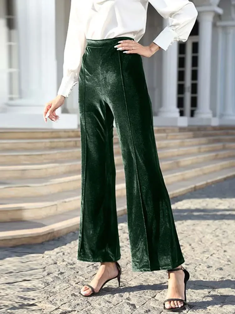2023 Autumn Velvet Pants Women High Waist Velour Flare Pants Ladies Loose Bell Bottom Pants for Women
2023 Autumn Velvet Pants Women High Waist Velour Flare Pants Ladies Loose Bell Bottom Pants for Women