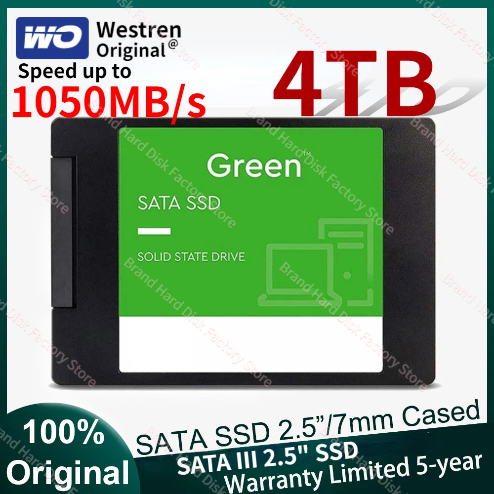 

Western Blue SSD Internal Solid State Drive SATA III 6 Gb/s 2.5" 250G 500G 1TB 2TB 4TB Hard Disk For PC Laptop Desktop PS5