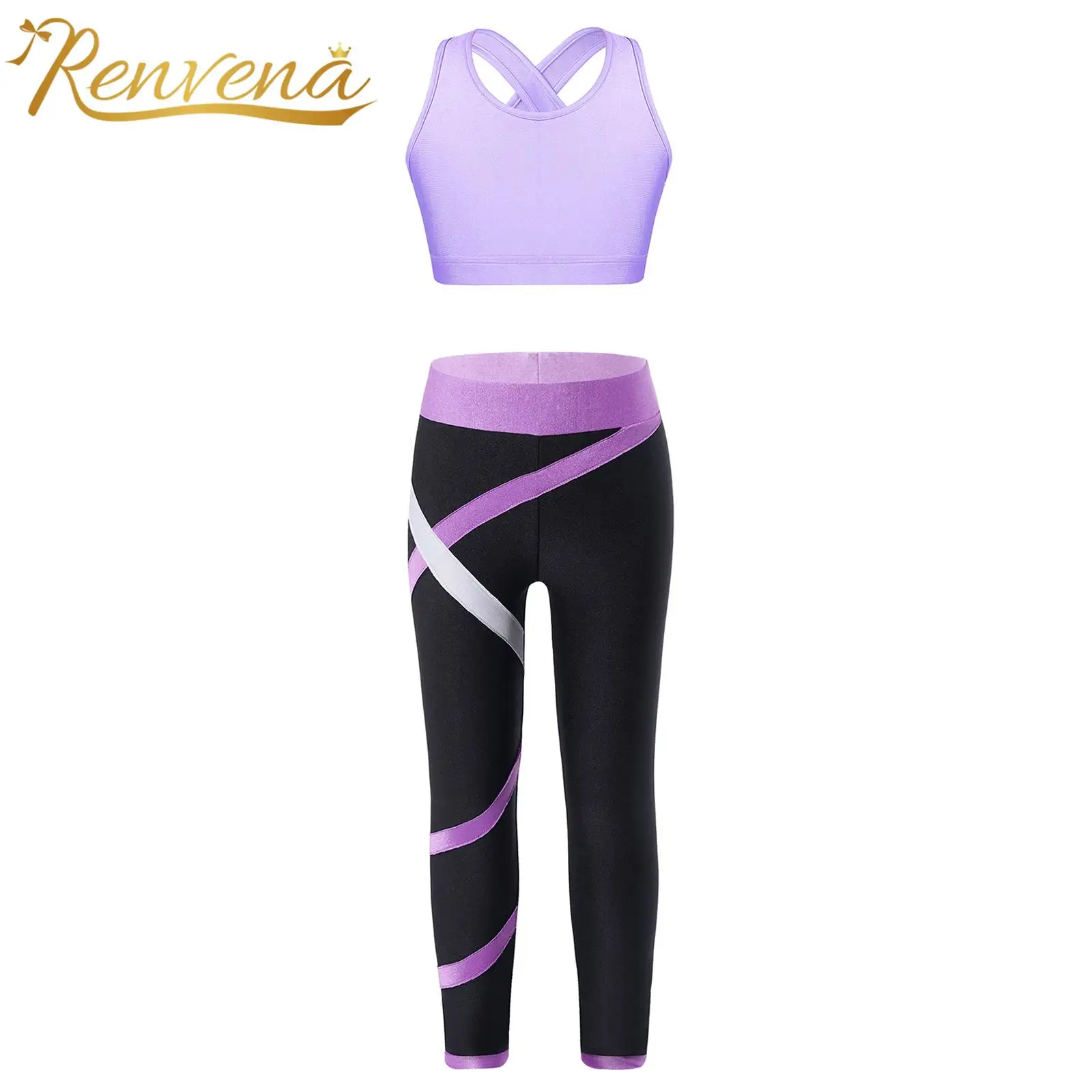 Kids Girls Sport Outfits Stretchy Tracksuits Sleeveless Crop Top with Leggings for Running Gym Yoga Sportswear Fitness Suits
Kids Girls Sport Outfits Stretchy Tracksuits Sleeveless Crop Top with Leggings for Running Gym Yoga Sportswear Fitness Suits