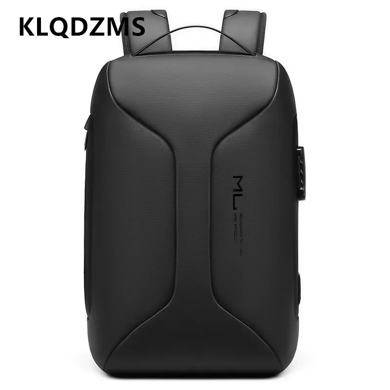 

Многофункциональный рюкзак KLQDZMS, Вместительная деловая дорожная сумка для мужчин, школьный портфель из ткани Оксфорд для ноутбука с USB-зарядкой, сумка на плечо