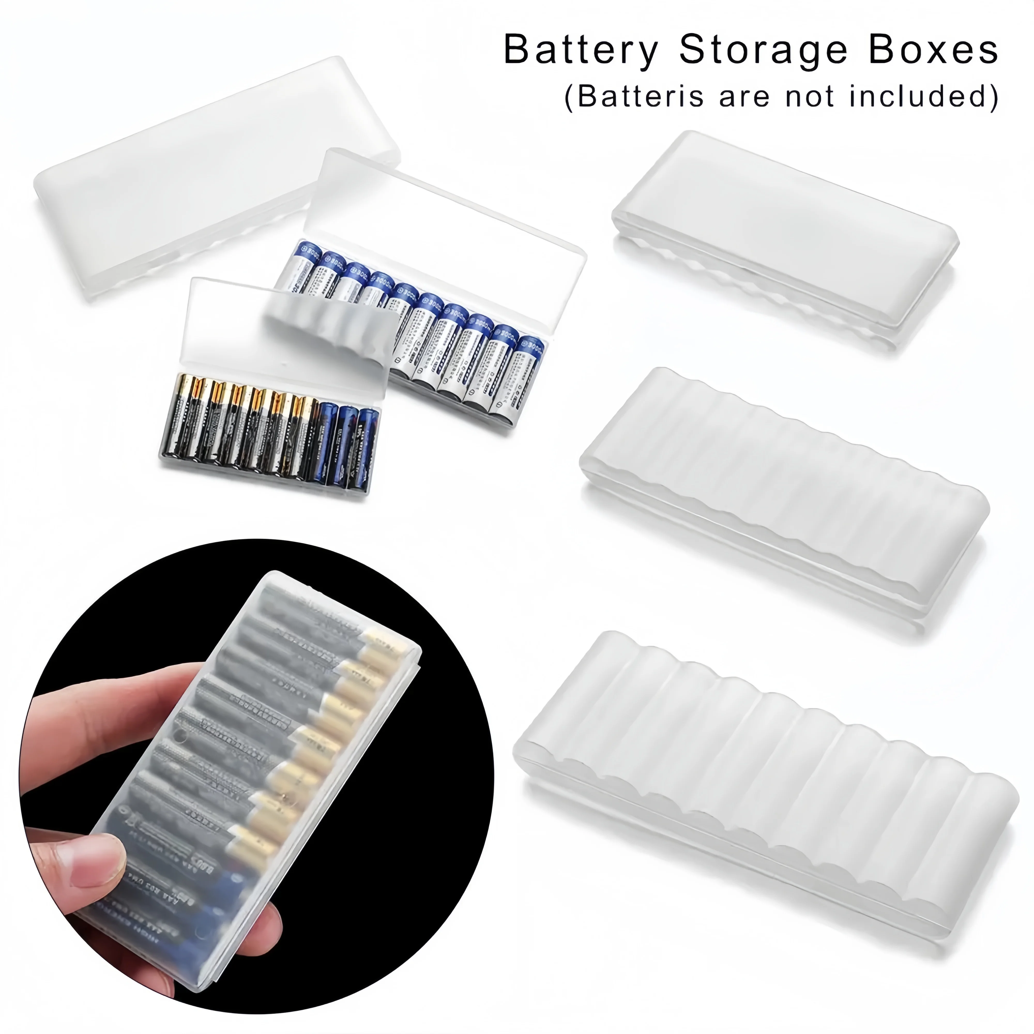 Waterproof Heavy-Duty 10 Slot Battery Case, Hard Plastic Organizer for AAA, AA, 18650 Batteries, Compact Travel Storage White,1PC 3 Mallzona S5a4338b0fcfb41439147881c34f8a1f46 Waterproof Heavy-Duty 10 Slot Battery Case, Hard Plastic Organizer for AAA, AA, 18650 Batteries, Compact Travel Storage White,1PC Mallzona