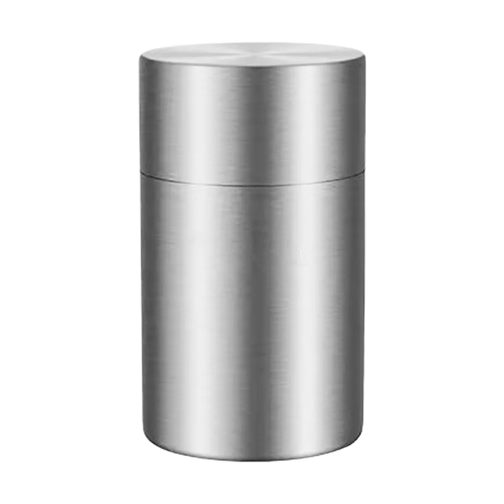

Double Lid Airtight Jar Sugar Container Spice Containers Stainless Steel Tin Cookie