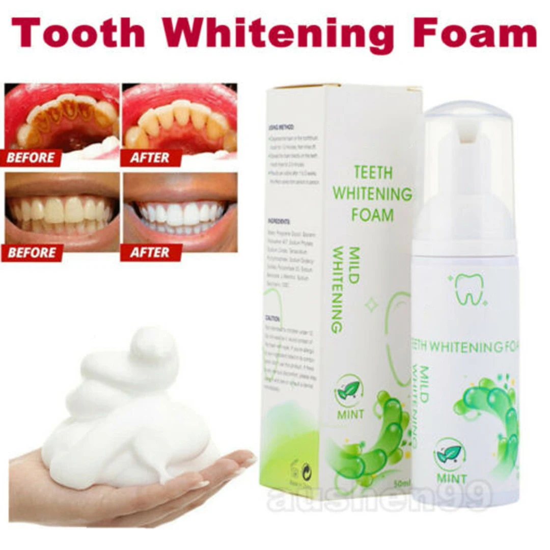1 Pc 50ml Tooth Whitening Foam Toothpaste Mousse Mouthwash Teeth Deep Cleaning Oral Hygiene Breath Dental Tool Beauty Health
1 Pc 50ml Tooth Whitening Foam Toothpaste Mousse Mouthwash Teeth Deep Cleaning Oral Hygiene Breath Dental Tool Beauty Health