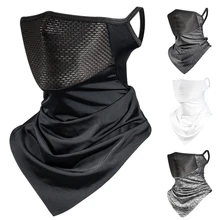 Face Cover Woman Sunscreen Riding Mask Face Neck Protector Sunshade Anti-UV Cold Feeling Ear Scarf Tropical Veil Face Cover Woman Sunscreen Riding Mask Face Neck Protector Sunshade Anti-UV Cold Feeling Ear Scarf Tropical Veil