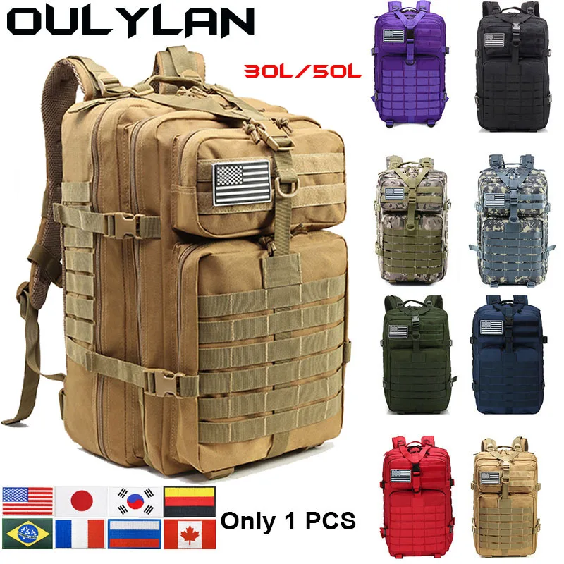 Military Backpack 50L/30L Large Capacity Man Rucksacks Tactical Hunting Nylon Bags For Sport Trekking Waterproof Pack
Military Backpack 50L/30L Large Capacity Man Rucksacks Tactical Hunting Nylon Bags For Sport Trekking Waterproof Pack