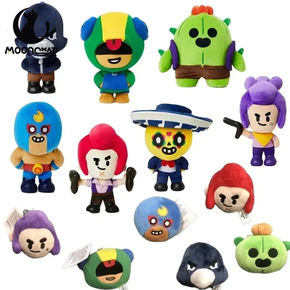 

Brawl Stars Plush Dolls Spike Leon Stuff Cotton Plush Dolls Game Characters Figure Game Peripherals Gift Children Birthday Gifts