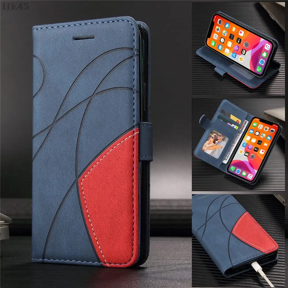 

Covers For OPPO Realme GT 5G Phone Case Realme GT 5G Cases Luxury Leather Wallet Flip Cover RealmeGT 5G Two-Tone Shell Bag Capa