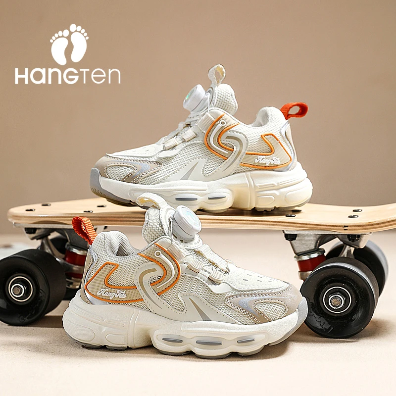 

Детские кроссовки для бега HanGTen, сетчатые дышащие повседневные кроссовки для детей, легкая спортивная обувь для мальчиков и девочек, нескользящая розовая Уличная обувь