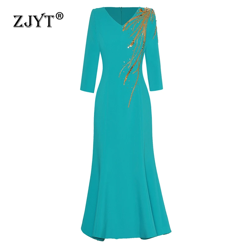 ZJYT Elegant Luxury Beading Long Mermaid Dresses for Party Evening Women 2024 Runway Spring Dress Special Occasion Vestidos Robe
ZJYT Elegant Luxury Beading Long Mermaid Dresses for Party Evening Women 2024 Runway Spring Dress Special Occasion Vestidos Robe