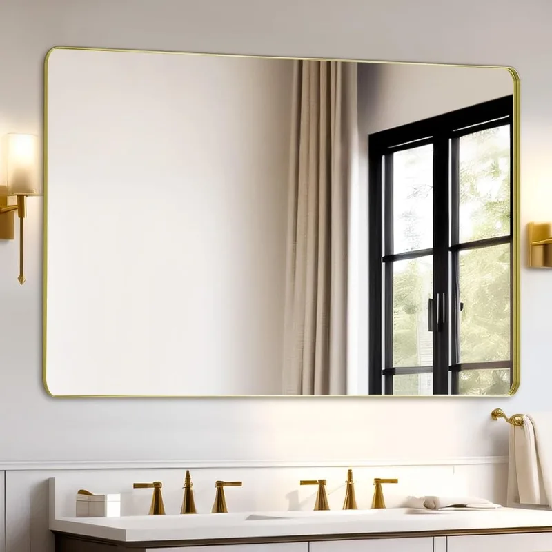 

Mirrorons Bathroom Mirror, Wall Mirror, Bathroom Vanity Mirror with Rounded Corner, Shatterproof (Horizontal/Vertical)